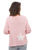 Cotton Hailey Star V Sweater, Pink