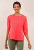 French Terry Henley Top, Red