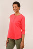 French Terry Henley Top, Red