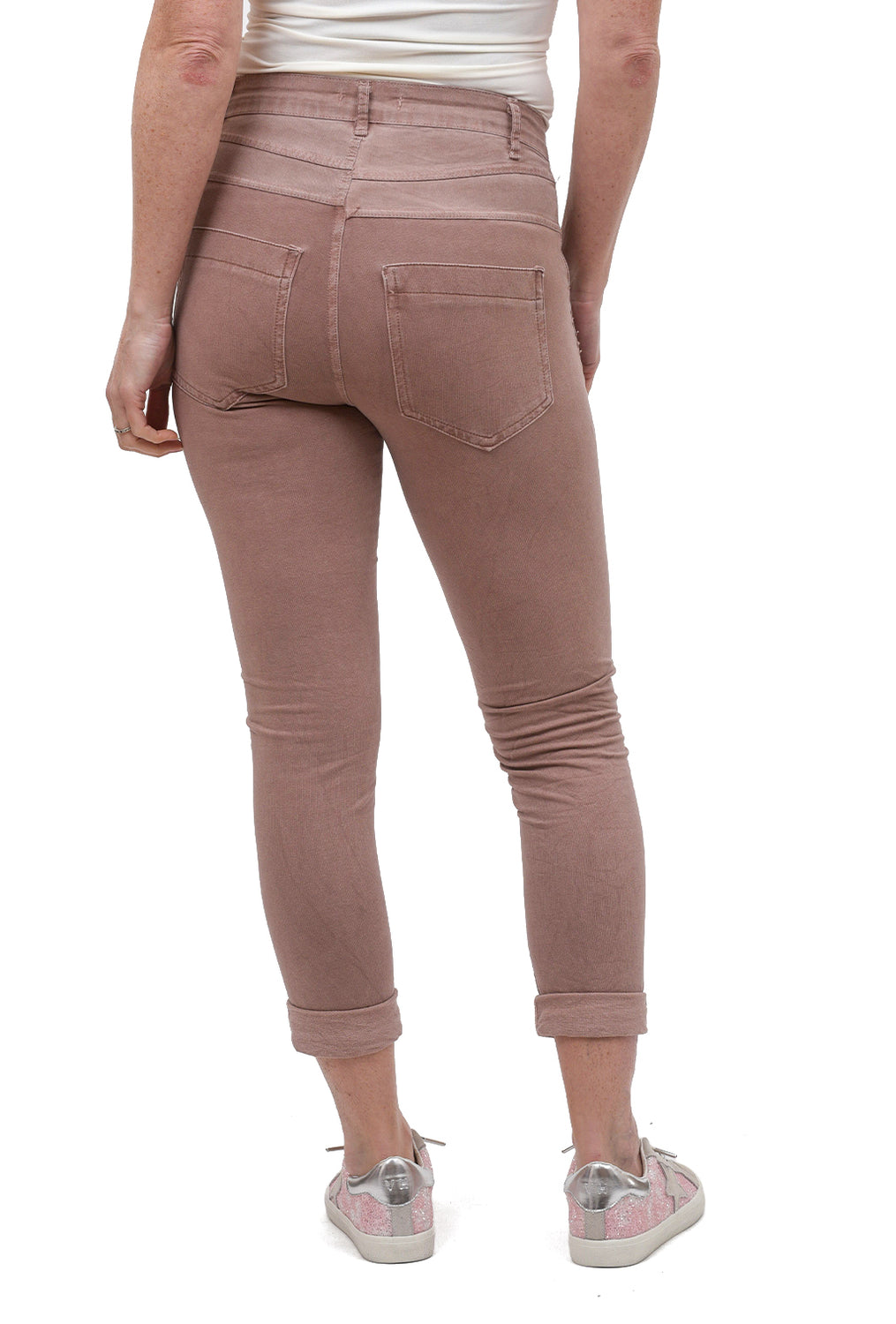 Signature Button-Fly Pants, Rose