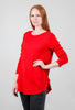 Relaxed L/S Round Neck Tee, Scarlet