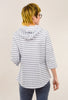 Shadow Stripe Zip Jacket, White/Denim