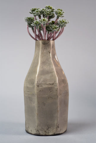 Iron Vase, Medium, Antique Silver