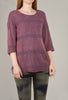 Mineral-Wash Contrast Sweater, Lilac