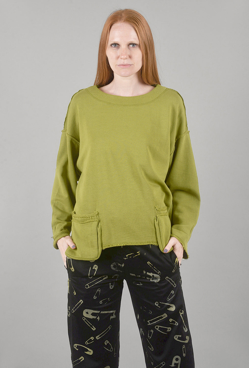 French Terry Ease Pullover, Moss