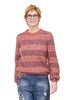 Striped Woolly Sweater, Red
