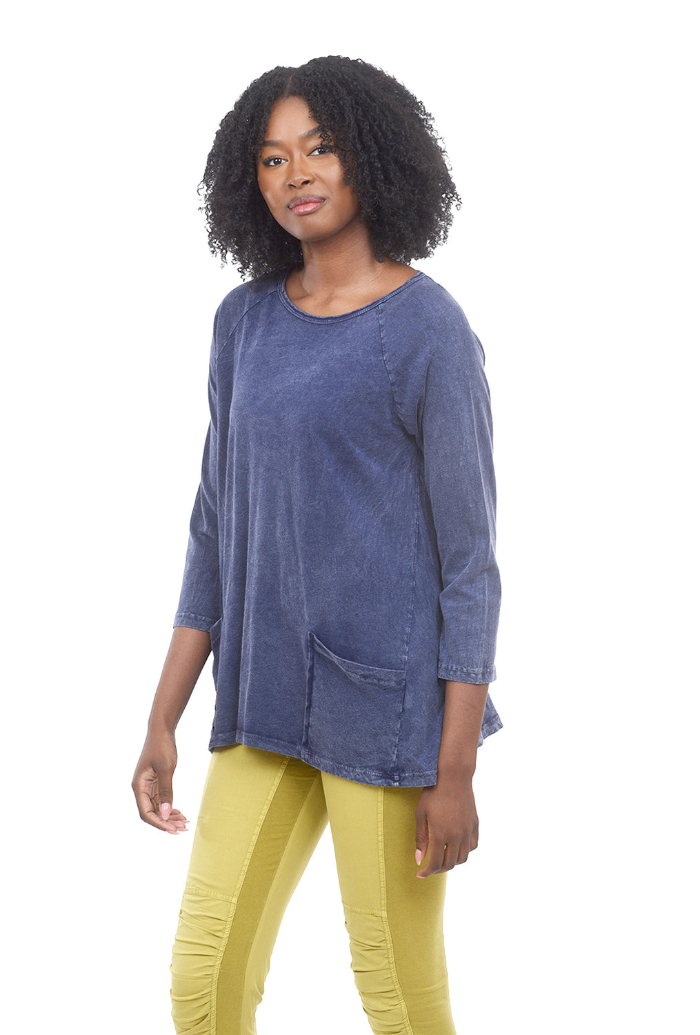 Patch Pockets Tunic, Mineral Blue
