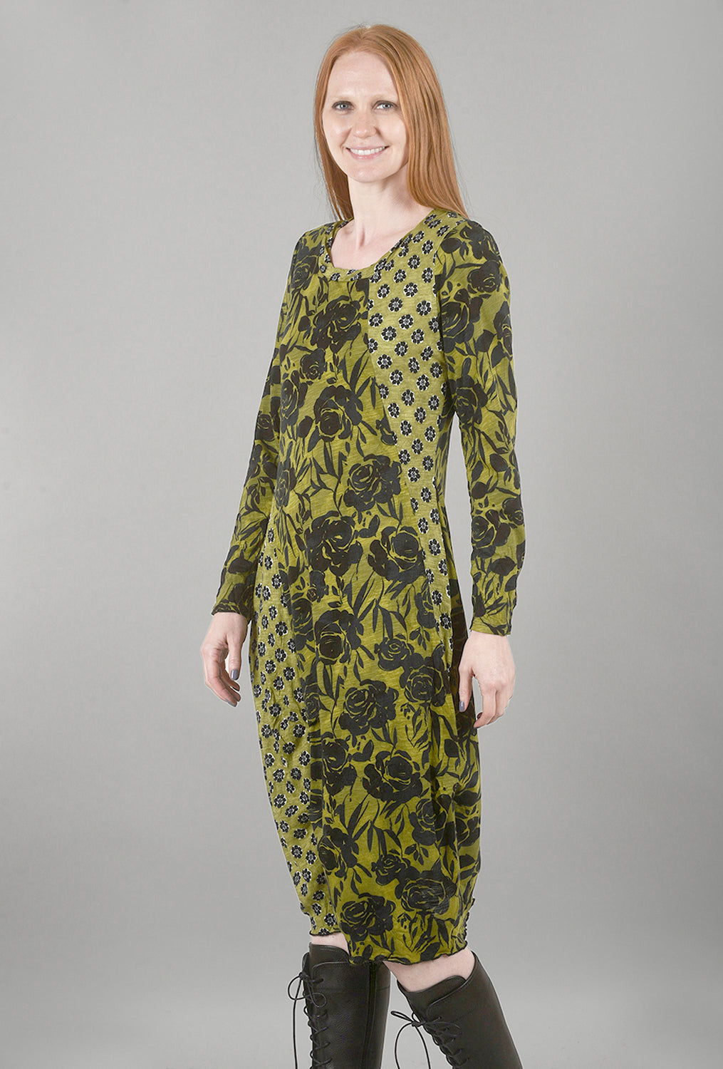 Floral FX Anytime Dress, Moss