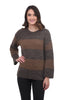 Color-Block Oversize Sweater, Brown