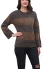 Color-Block Oversize Sweater, Brown