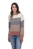 Color-Block Pulled Thread Sweater, Denim