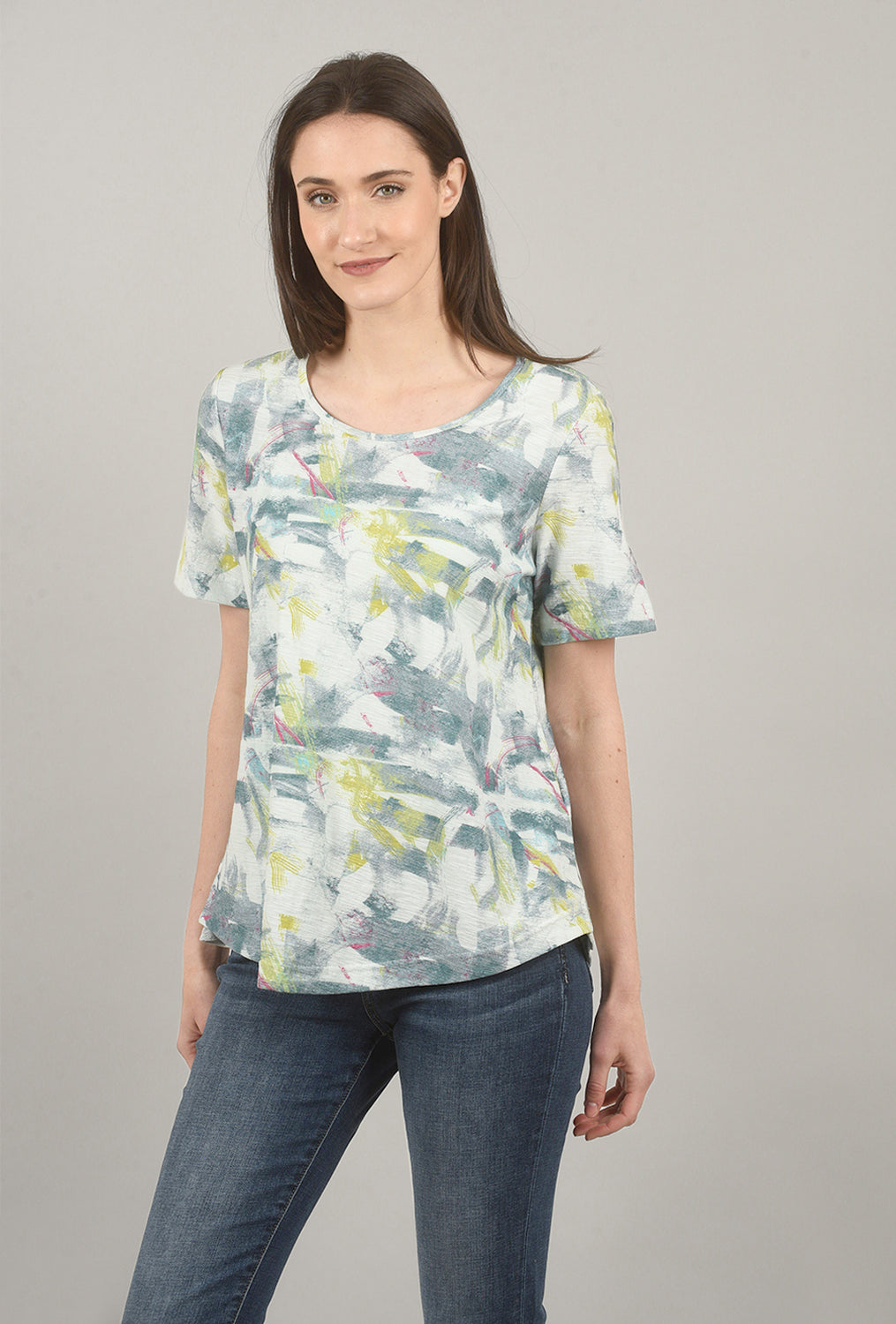Painterly Tee, Blue Watercolor