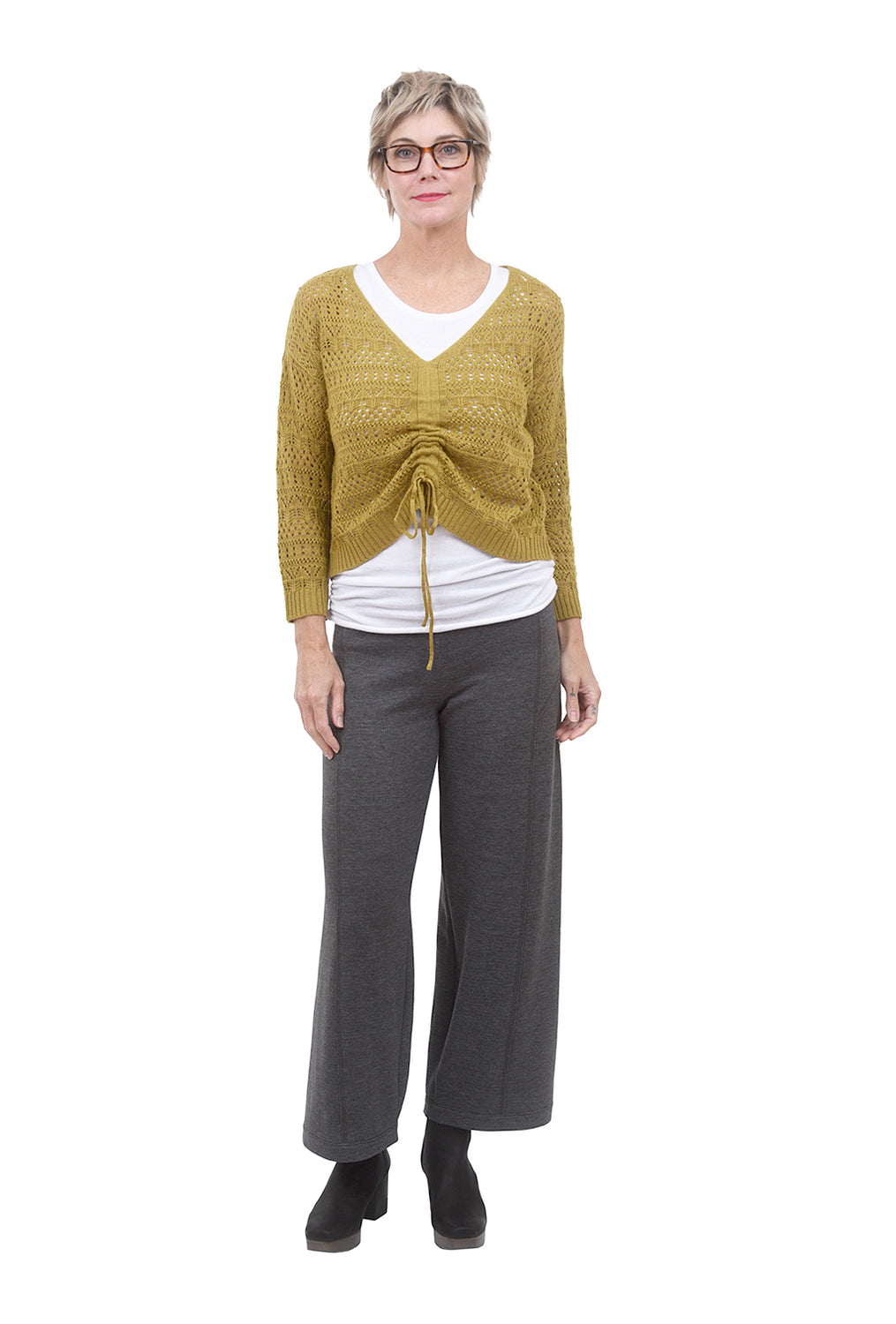 Lizzie Ruched Sweater, Ginger