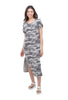 Side Slit Maxi Dress, Army Camo