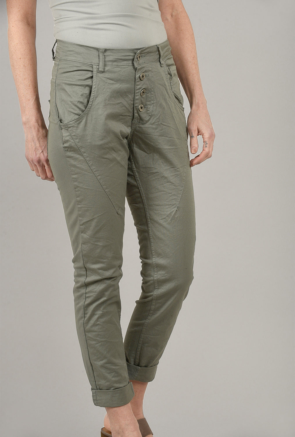 Signature Button Fly Pants, Moss