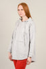 Mix Texture Cotton Hoodie, Silver