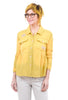 Patched Peplum Shirt Jacket, Yellow/Olive
