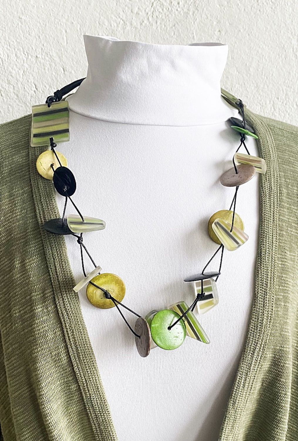 Frosted Green Arielle Necklace