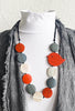 Wood Beads Robin Necklace, Orange