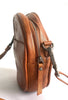 Fleming Round Leather Handbag, Cognac